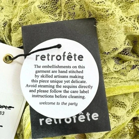 NWT Retrofete Castella Dress Mini Long Sleeve Off Shoulder Sequin Revolve  Green - threedaughtersproperties.com